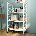 Foldable Movable Storage RackOrganiser Book Shelf for