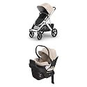 UPPAbaby Travel System - Vista V3 Stroller + Aria Lightweight Car Seat Combo - Toddler Seat, Rain Shield, Bug Shield, Car Seat, Base with Load Leg + Infant Insert Included – Declan (Oat Melange)