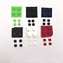 Upper LCD Screws Hole Cover for New 3DS XL LL Console Front Back Screw Rubber Feet Cover Replacement (Green)