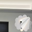 Upper Lower Lighting Crown Moulding, LED Channel Holder Linear Strip Aluminum Profile, Cornice Molding Ceiling Coving for Wall Washer Decor(1.5m(4.9ft))