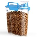 Uppetly Dog Cat Food Storage Container, 5-7Lbs Pet Food Containers, Airtight Cat Food Container with Portable Handle &amp; Measuring Cup, Small Animal Dry Food Dispenser for Dogs, Cats and Birds