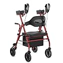 Upright Rollator Walker, Heavy Duty Stand Up Walkers for Seniors