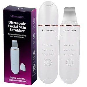 upscale ultrasonic skin amp face scrubberskin spatula and facial exfoliation machine- white