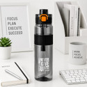 Upsilon Upsilon - 1 Litre Grip Sports Water Bottle School, Office, Gym Plastic (BLACK-1) 1000 ml Water Bottle