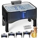 UPSKY 8.5L Elevated Dog Water Fountain with 4 Heights Adjustable, Black