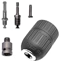 Up to Date Products & Tools 13mm Drill Chuck Keyless with 1/4" Quick Change Hex Shank, SDS Plus Shank and 1/2" Square Female Adaptor Electric Hammer Square Shank Drill Adapter for Impact Drill Tool