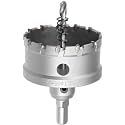 65mm TCT Hole Saw, 2-9/16” Cutting Diameter Tungsten Carbide Tipped Hole Cutter Opener, for Stainless Steel Metal Plate Aluminum