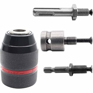 13mm keyless metal drill chuck with sds-plus shank 14 inch hex shank 12 inch impact wrench adapter