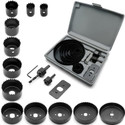 uptodatetools Hole Saw Cutting 16 Piece Hole Saw Kit with Mandrel Hex, 3/4-5 Hole Cutter Set Round Hole Drill Bit Set for Wood Plastic