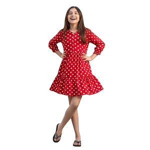 Uptownie Lite Girls Knee Length A-Line Tiered