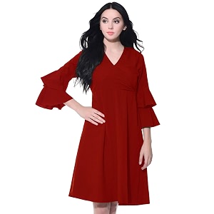 Uptownie Lite Womens Crepe Skater Knee Length