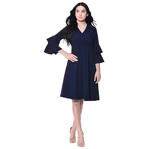 Uptownie Lite Womens Crepe Skater Knee Length