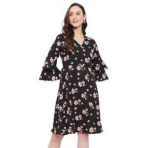 Uptownie Lite Womens Crepe Skater Knee Length