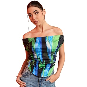 Uptownie Women Top Stretchable Cowl Neck