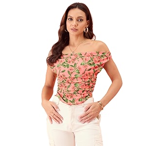 Uptownie Women Top Stretchable Cowl Neck