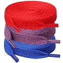 UpUGo 3 Pair Flat Shoe laces, 5/16" Wide Shoelaces