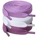 UpUGo 3 Pair Flat Shoe laces, 5/16" Wide Shoelaces