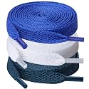 UpUGo 3 Pair Flat Shoe laces, 5/16" Wide Shoelaces