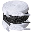 UpUGo 3 Pair Flat Shoe laces, 5/16" Wide Shoelaces