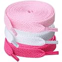 UpUGo 3 Pair Flat Shoe laces, 5/16" Wide Shoelaces
