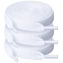 UpUGo 3 Pair Flat Shoe laces, 5/16" Wide Shoelaces