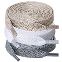 UpUGo 3 Pair Flat Shoe laces, 5/16" Wide Shoelaces