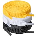 UpUGo 3 Pair Flat Shoe laces, 5/16" Wide Shoelaces