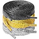 UpUGo 3 Pair Flat Shoe laces, 5/16" Wide Shoelaces