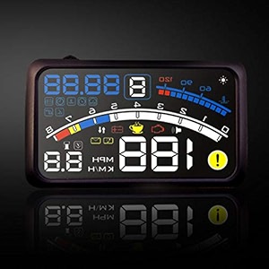 5534 hd car hud heads up display speed warning fuel consumption obd2 obdii euobd for safety fresh driving