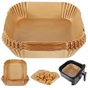 UPYOG 100 PCS Air Fryer Paper Sheets | Disposable Parchment Paper Liners | Oil-Proof & Non-Stick | Fits 8 Inch Square Air Fryer Baskets | For Frying Baking Cooking Roasting & Microwave