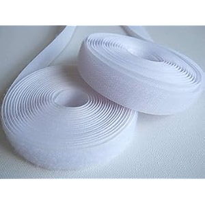 ur little shop 25 meters each regular hook tape and regular loop tape_20 mm_white color dhpmcrl