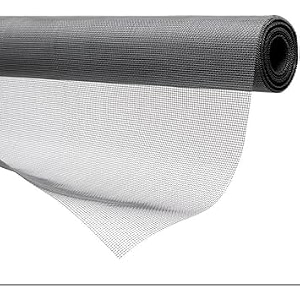 ur little shop 3 feet height x 100 feet length_90 cm x 3000 cm_36 inches x 1200 inches_fiber glass mosquito net for windows_full bundleroll_200 gsm_grey color dhpmcrb