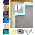 UR LITTLE SHOP 47 X 59 Inch_4 X 5 Ft_120 X 150 Cm_Stitched Fiber Glass Mosquito Net for Windows_200 GSM_White Color_Ready to Install Handy Mesh with Self Adhesive Hook Tape and Cutter DHPMCR12