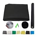UR LITTLE SHOP 48 X 72 Inch_4 X 6 Ft_120 X 180 Cm_Un Stitched Fiber Glass Mosquito Net for Windows_200 GSM_Black Color_ with Regular Loop Tape and Self Adhesive Hook Tape and Cutter DHPMCR12