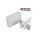 UR LITTLE SHOP 5 Inches Self Adhesive Hook and Self Adhesive Loop Tape Pieces_20MM_with Easy Removal Sticker_5 Pairs_White Color DHPMCRQ