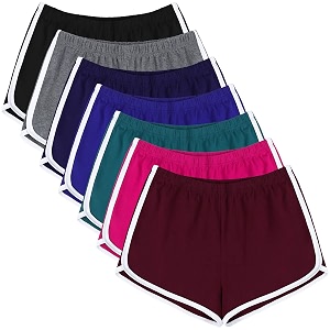 URATOT 7 Pack Womens Cotton Shorts Dolphin