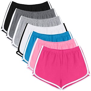 URATOT 7 Pack Womens Cotton Shorts Dolphin