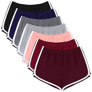 URATOT 7 Pack Womens Cotton Shorts Dolphin