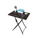 Folding Study Table I Foldable Laptop Desk I Portable Breakfast Unit I Multipurpose Children's Table (Matte Finish, Dark Rosewood)