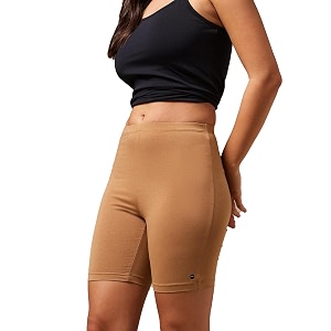 urban adventure high coverage premium cotton spandex mid waist elastane stretch shorties - gym -cycling shortstights for women