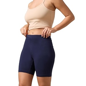 urban adventure high coverage premium cotton spandex mid waist elastane stretch shorties - gym -cycling shortstights for women