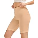 URBAN ADVENTURE High Waist Cotton Cycling Shorts for Women – Stretchable Active Wear for Workout, Running &amp; Yoga