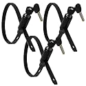 Urban August Multi-Purpose Keyed Adjustable Zip Tie Lock - 3 Pack Keyed Alike - Black Stainless Steel Refrigerator Cabinet Bike Stroller Helmet Lock