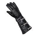 URBAN BUCK Real Sheepskin Leather Sky Gauntlet Costume Glove - Regular Fit Long Arm Cuff Mens Unlined Cosplay Gloves