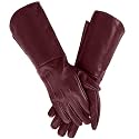 URBAN BUCK Renaissance Medieval Gloves Men for Costume - Unlined Sheepskin Leather Swordsman Steampunk Cosplay Gauntlet Glove