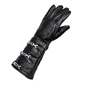 URBAN BUCK Sky Real Sheepskin Leather Costume Gauntlet Glove - Regular Fit Long Arm Cuff Mens Unlined Cosplay Gloves