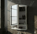 URBAN CHOICE Saffire Mirror Cabinet For Home And Living Polypropylene Wall Shelf (Number of Shelves - 6, White)