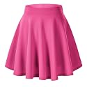 Urban CoCo Women's Basic Versatile Stretchy Flared Casual Mini Skater Skirt