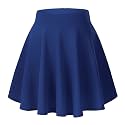 Urban CoCo Women's Basic Versatile Stretchy Flared Casual Mini Skater Skirt