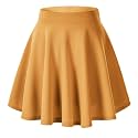 Urban CoCo Women's Basic Versatile Stretchy Flared Casual Mini Skater Skirt